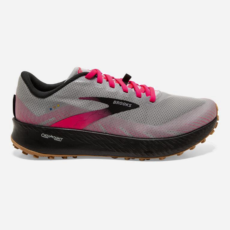 Ténis Brooks Catamount Sapatilhas Trail Running Mulher Cinzentas/Rosa/Pretas (79320MGZE)